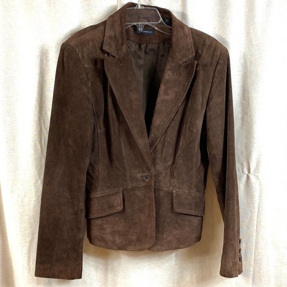 Context Jackets & Blazers - CONTEXT-  genuine suede vintage brown jacket, size 8